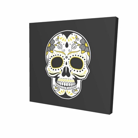 FONDO 12 x 12 in. Mexican Sugar Skull Art-Print on Canvas FO3340349